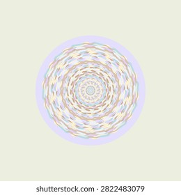 Mesmerizing vortex tunnel 3D Tunnel Vector in cream dreamy violet Palette