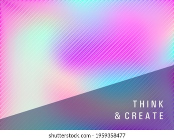 Mesmerizing voucher geometric holographic vector background. Club party placard abstract backdrop. Digital abstract geometric template for voucher design.