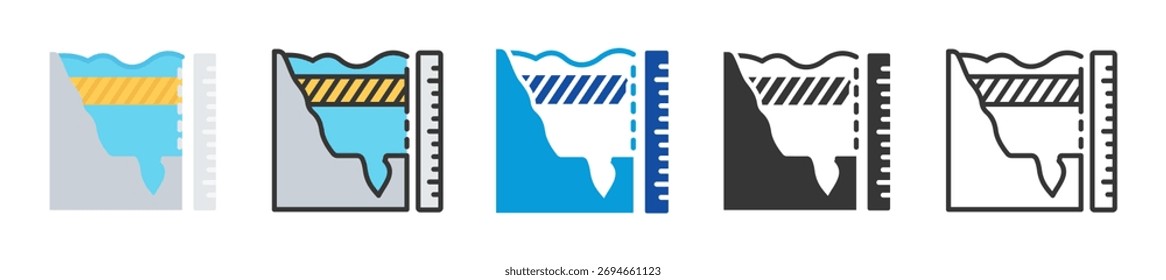 mesopelagic icon set multi style various collection
