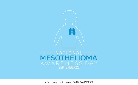 mesothelioma awareness day is observed every year on September. banner design template Vector illustration background design.