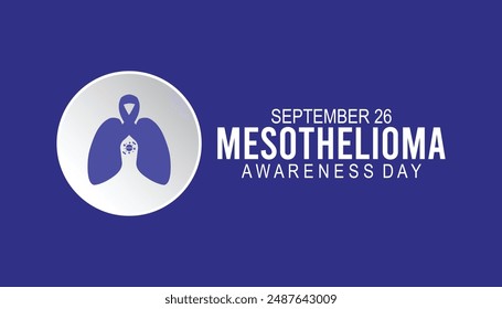 mesothelioma awareness day is observed every year on September. banner design template Vector illustration background design.