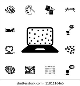 Mess in desktop computer icon. chaos icons universal set for web and mobile