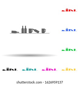 Mess with drinks multi color style icon. Simple glyph, flat vector of chaos icons for ui and ux, website or mobile application