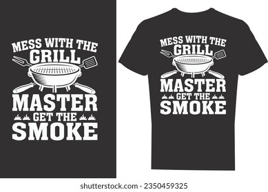 Durcheinander mit dem Grillvektor-T-Shirt