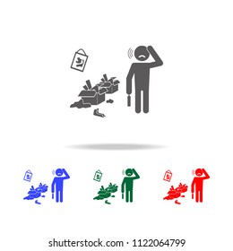 mess at home icon. Elements of psychological disorder in multi colored icons. Premium quality graphic design icon. Simple icon for websites, web design, mobile app on white background