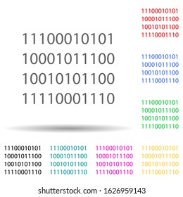 A mess of numbers multi color style icon. Simple glyph, flat vector of chaos icons for ui and ux, website or mobile application
