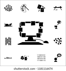 Mess on the desktop icon. chaos icons universal set for web and mobile