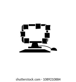 Mess on the desktop icon. Simple element illustration. Mess on the desktop symbol design from mess collection. Can be used in web and mobile on white background