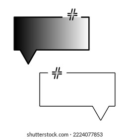 Nachricht im abstrakten Stil. Chat Dialog Blase Text. Dialograhmen. Vektorgrafik. Stockbild.