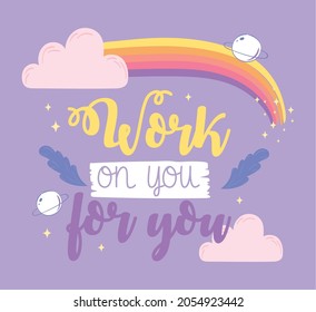 message of affirmation typography card