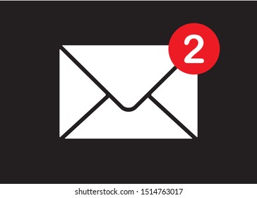 Message Alert Icon, Vector Design