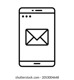 message application line icon vector design, editable stroke line icon