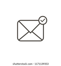 message approve.web icon.communication icon. vector illustration