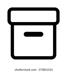 Message archive or document archive line art vector icon for apps and websites