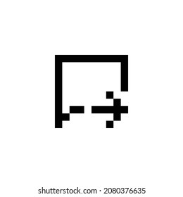 message arrow right pixel perfect icon design. Flat style design isolated on white background. Vector illustration