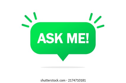 Message ask me. Vector illustration. stock image.