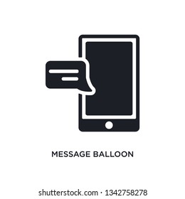 message balloon isolated icon. simple element illustration from ultimate glyphicons concept icons. 
