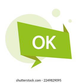 banner de mensaje está bien. Icono de mensaje de conversación. Ilustración vectorial.