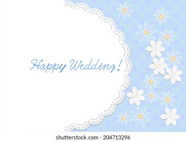 Message of beautiful embroidery that can be used for wedding decorations