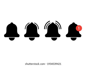 Message Bell Icon Alert Ringing Subscriber Stock Vector (Royalty Free ...