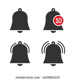 	
Message bell icon. Doorbell icons for your apps, alert ringing or notificationl, channel messaging reminders bells