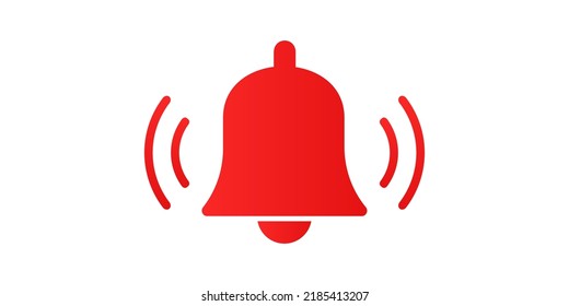 Message bell icon. Red color. Suitable for use in applications. Vector illustration.