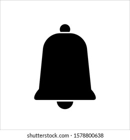 Message bell icon. Bell icon for the YouTube app, ring alert and customer alarm symbol with a white background