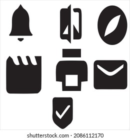 message bell printer seen icon shape 