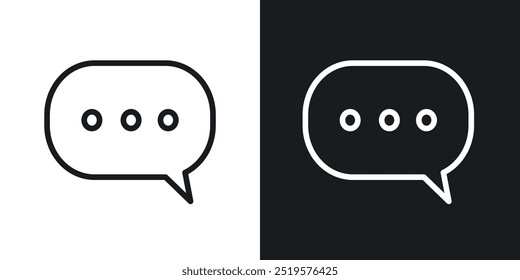 Message black and white icon.