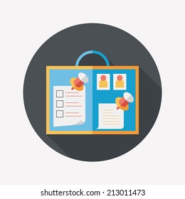 message board flat icon with long shadow,eps10