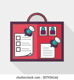 message board flat icon with long shadow,eps10