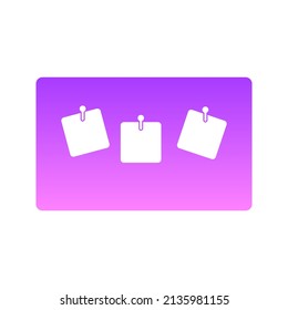 Icono de gradiente de glifo de tablero de mensajes Diseño