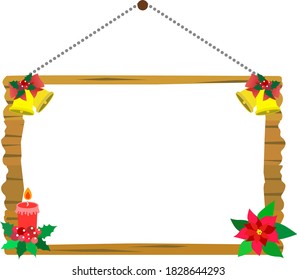 Message board mounted on the Christmas wall