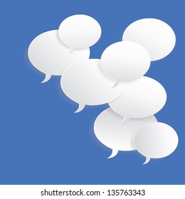 message board on blue background