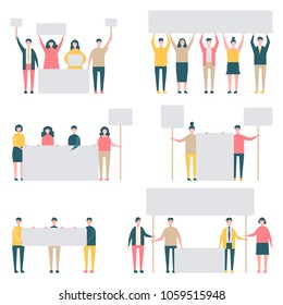 message board people vector illustration flat design