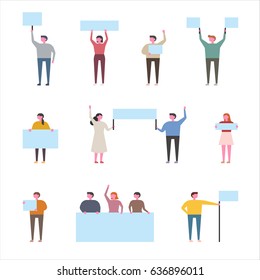 message board people vector illustration flat design