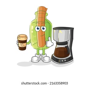 the message in a bottle ancient cartoon. cartoon mascot vector