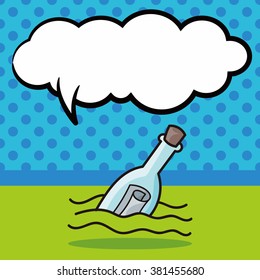 Message in a Bottle doodle, speech bubble