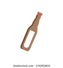 Message in a bottle graphic design template vector isolated