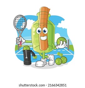 the message in a bottle with greek clothing. cartoon mascot vector