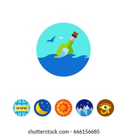 Message in the bottle icon