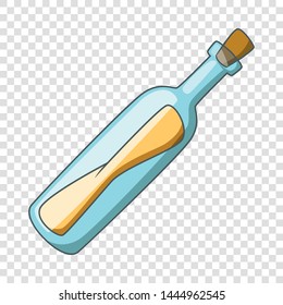 Message in a bottle icon. Cartoon illustration of message in a bottle vector icon for web
