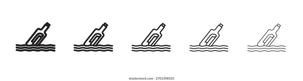 Nachricht In einer Flasche Symbol Design, Logo, App, UI. Vektorgrafik, EPS