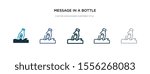 message in a bottle icon in different style vector illustration. two colored and black message in a bottle vector icons designed filled, outline, line and stroke style can be used for web, mobile,