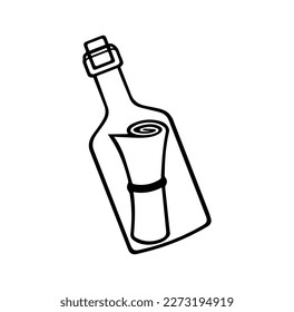 message in the bottle icon vector isolated on background