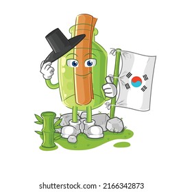 the message in a bottle with jetpack mascot. cartoon vector