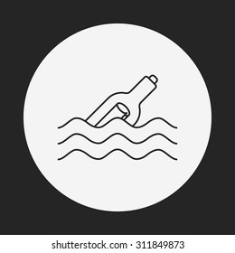 Message in a Bottle line icon