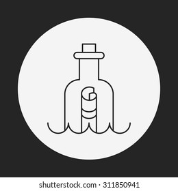 Message in a Bottle line icon