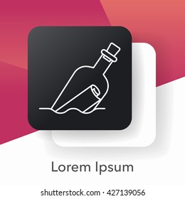 Message in a Bottle line icon
