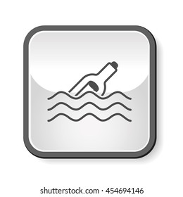 Message in a Bottle line icon
